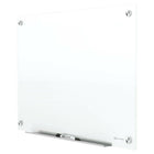 Quartet Brilliance Magnetic Glass Dry-Erase Board - 4' x 3'-Elevate your workspace with a frameless design and stunningly white surface that accents nearly any decor