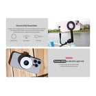 Adam Elements SELFIE Pro Wireless Bluetooth Tripod Selfie Stick With LED Light - Black-Overall Dimensions: 9.65" L x 1.93" W x 2.36" H