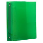 JAM Paper Plastic 2" 3-Ring Binder - Green -Wide front and back binder panels fully cover standard dividers and sheet protectors. Our 3 metal ring binders have 2 buttons for easy opening and closing, and a convenient pocket on the inside flap
