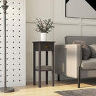 HOMCOM 2-Tier Side Table with Storage - Coffee-Lightweight for easy moving and relocating