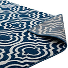 Modway Frame Transitional Moroccan Trellis Area Rug - 8 ft W x 10 ft L - Moroccan Blue/Ivory-High Density / Machine-Woven