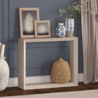Hudson&Canal Osmond 36"W Console Table - Alder White-Finished in wood-look alder white