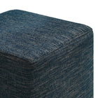 Modway Callum 17" Square Woven Heathered Fabric Upholstered Ottoman - Heathered Weave/Azure-7