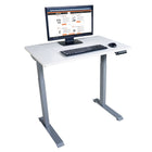Victor Height Adjustable Compact Full Electric Standing Desk - 3' Wide - White-Desktop has a maximum weight limit of 110 lbs.