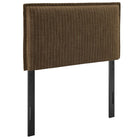 Modway Camille Striped Linen Blend Twin Size Headboard - Earth Stripe-Woven Linen Blend with Pinstripe Pattern