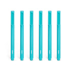 Poppin Signature Ballpoint Pens - Blue Ink - Aqua - 6 Pack-Pens write with blue ink
