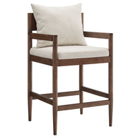 Modway Remington Wood Counter Stool - Salt-Solid Elm Wood Frame