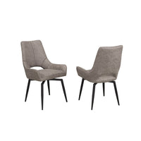 Brassex Oakley Accent Chair - Set of 2 - Antique Brown-Includes: 2 dining chairs