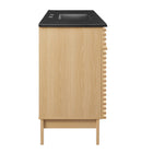 Modway Render 48" Single Sink Bathroom Vanity - Oak/Black-Full-Extension Drawers