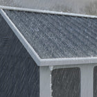 Outsunny 7' x 5.5' Outdoor Storage Shed with Lockable Door-Galvanized steel frame can endure weather year-round
