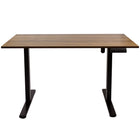 Ezywork Whole Piece Top Electric Standing Desk - Black Frame / Dark Wood Top-Height Adjustable Range: 28.75" - 47.6" (73cm - 121cm)