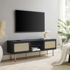 Modway Cambria 60" TV Stand - Black-Rattan Weave