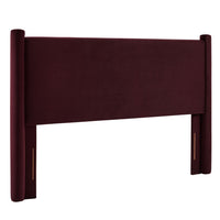 Modway Rael Performance Velvet King Headboard - Mulberry-Padded Headboard