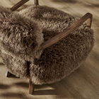 Modway Zinnia Faux Fur Accent Chair - Brown-Oversized Seat