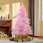 HOMCOM 6' Artificial Christmas Tree with Automatic Open - Pink-Realistic plastic branches, outside tips use our unique injection molding technology to create a more life-like look 