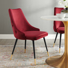 Modway Adorn Tufted Performance Velvet Dining Side Chair - Maroon-Durable Stain-Resistant Fabric