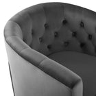 Modway Prospect Tufted Performance Velvet Swivel Armchair - Charcoal-7