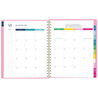 Emily Ley Simplified 2026-27 Weekly/Monthly Planner - 11" x 9" - Pink Plaid - Bilingual-One month per two page spread has unruled daily blocks, a lined to-do section, a “simplicity tip” to help you plan and a tab for easy navigation.