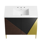 Modway Alchemist 36" Bathroom Vanity - White/Black-8