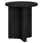 Hudson&Canal Anders 20"W Round Side Table - Black Grain-A contemporary Scandinavian design for your living room, den, and more