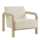 Modway Sereno Boucle Accent Chair - Cream Oak-Modern Accent Chair