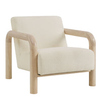 Modway Sereno Boucle Accent Chair - Cream Oak-Modern Accent Chair
