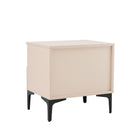 Manhattan Comfort Amara 39.4" Modern Nightstand 2-Piece Set - Pale Rose/White-Home Assembly Required. All Hardware Included