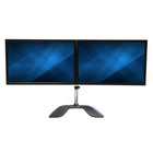 Startech Dual Monitor Stand - Ergonomic Desktop Monitor Stand for up to 32" VESA Displays - Silver-Dimensions: 33.9" L x 11.4" W x 23.2" H