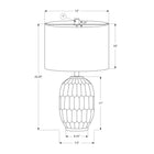 Monarch Specialties 22" H Contemporary Table Lamp - Grey Ceramic / Ivory / Cream Shade-Durably crafted with a high-quality grey and white vase shaped ceramic base, this decorative lamp is not only fashionable and trendy but also comes with a 2 year limited warranty against any defects, providing peace of mind alongside its stunning aesthetics