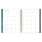 Blueline Weekly/Monthly Planner - 11" H x 8"-1/2" W - Flower Design - English-Monthly planner before each month