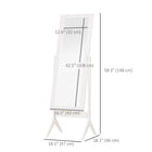HOMCOM Full Length Mirror Free - 18.5" W x 58.25" H - White-Some assembly is required 