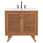 Modway Birdie 36" Bathroom Vanity - Natural/White-Coastal Bathroom Vanity