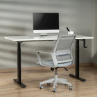 Ezywork Manual Standing Desk Frame - Hand Crank - Black-Recommended Table Top Length: 40" - 63" (100cm - 160cm)