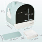 PawHut Cat Litter Box with Lid, Removable Tray, Scoop and Filter - Green-Scoop attaches to the side 