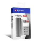 Verbatim 240GB Vx500 External SSD, USB 3.1 Gen 2, Graphite-Up to 500 MB/s read and up to 440 MB/s write speed