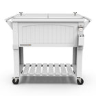 Permasteel 80 qt Furniture Style Patio Cooler with Divider - White-The removable divider allows for five configurable styles to meet your needs 