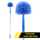 Gritt Commercial Cobweb Duster Brush with 6' Telescopic Pole-Gentle bristles ensure surface protection