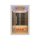 iComfort 2-Person Infrared Sauna - 47" W x 41" D - White-Colour therapy LED lights and roof panel light strips