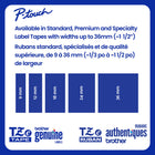 Brother Genuine TZe111 Laminated Tape for P-touch Label Makers - 6 mm wide x 8 m long - Black on Clear-Designed, manufactured and rigorously tested in Brother's ISO certified factories