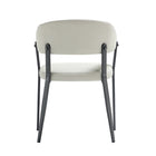 Manhattan Comfort Belle 22.4" Modern Textured Leatherette Upholstered Dining Chair - Oatmeal -Delivered to you Fully Assembled! No Assembly Required