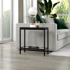 Hudson&Canal Alexis 24"W Rectangular Side Table - Blackened Bronze-Clean with a soft, dry cloth and no harsh chemicals or abrasive cleaning materials