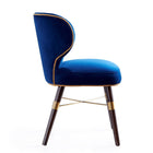 Manhattan Comfort Strine 21.65" Modern Velvet Upholstered Dining Chair - Blue - Set of 2-Weight Capacity: 300 lb