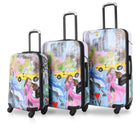 TUCCI Italy-New York Love Art 3-Piece Hardside Luggage Set-Complete Luggage Set - 20" carry-on, 24" medium, and 28" large suitcases for any trip duration