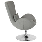 Flash Furniture Egg Series Side Reception Chair - Light Grey Fabric-Light Grey Fabric Upholstery