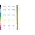AT-A-GLANCE 2026 Emily Ley Simplified Navy Bees Weekly/Monthly Planner - 8-1/2" H x 5-3/8" W - Navy - Bilingual-Twin gold coil binding resists snagging and lays flat for ease of use