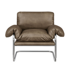 Modway Ansel Vegan Leather Accent Chair - Mushroom-Assembly Required