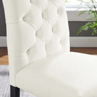 Modway Duchess Performance Velvet Dining Chairs - White - 2 Pack-Classic Button Tufting