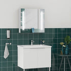 Kleankin LED Lighted Medicine Cabinet with Smart Touch Mirror - White-Ample storage shelves meet different requirements