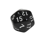 Learning Advantage Polyhedra Dice - 20 Sides - 3 Pack-COLOR CODED FOR EASY USE -- Use these black D20 dice with our yellow D10 (sold separately) and red D12 (sold separately) to generate number combinations.