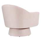 Modway Astral Performance Velvet Fabric and Wood Swivel Chair - Pink-Minimal Assembly Required